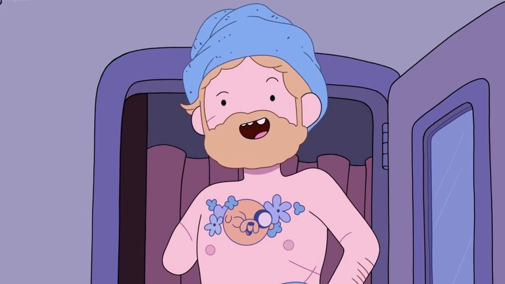 Finn appears with a Jake tattoo on Adventure Time: Distant Lands