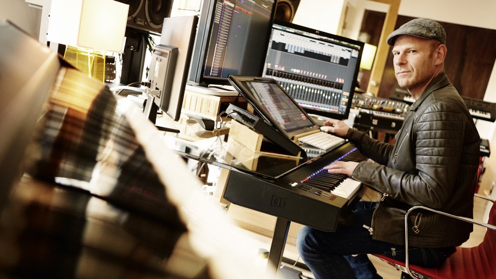 Tom Holkenborg in the studio