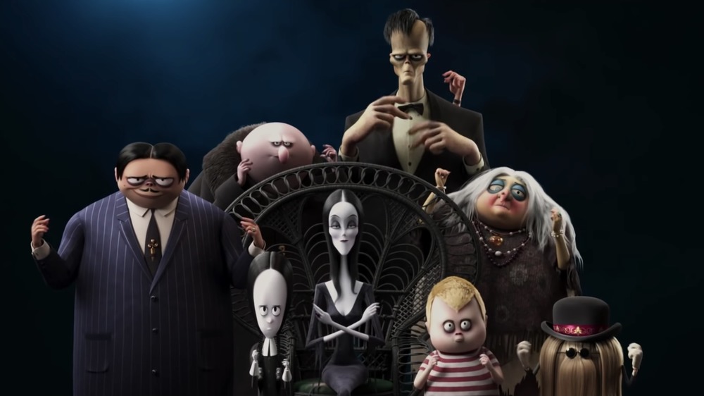 The animated cast of the Addams family in a promo image