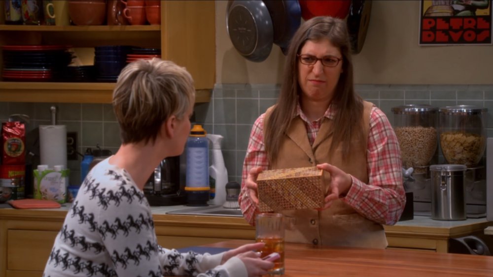 Amy gives Penny a puzzle box on The Big Bang Theory