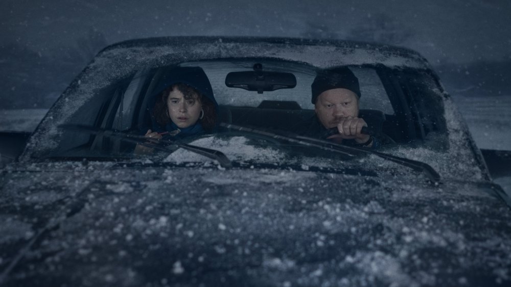 Jessie Buckley and Jesse Plemons in I'm Thinking of Ending Things