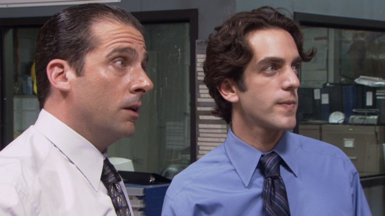 Steve Carell and B.J. Novak in The Office