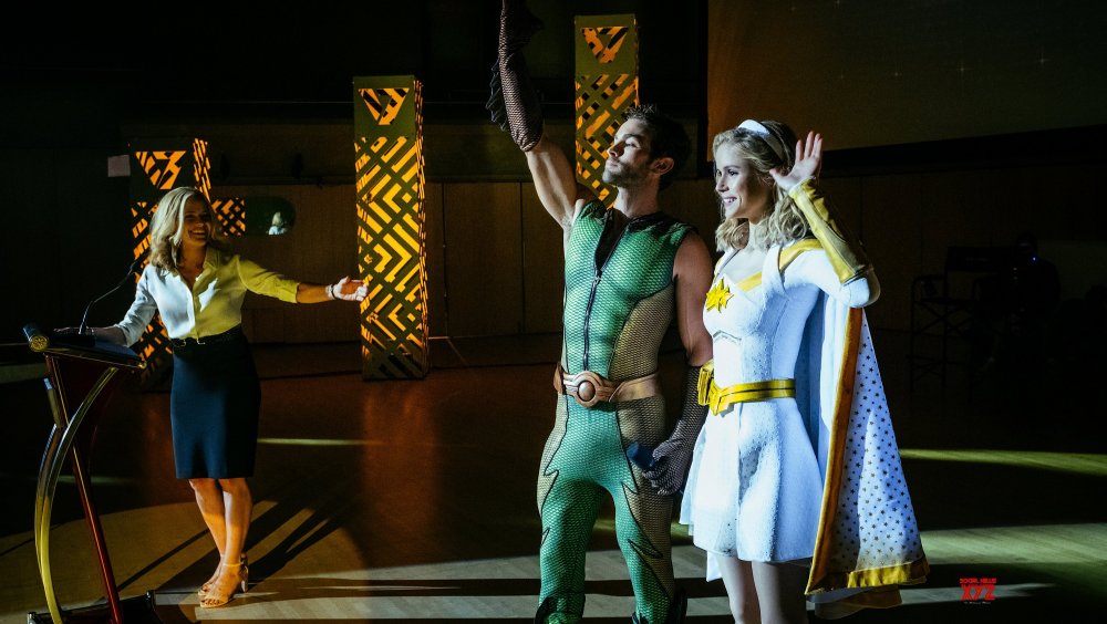 Elisabeth Shue, Chace Crawford, and Erin Moriarty on Amazon Prime's The Boys