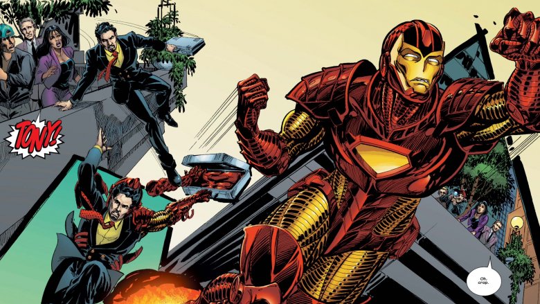 Iron man revealing his identity in the comics