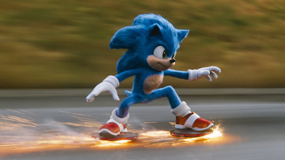 Sonic the Hedgehog as he appears in his feature film debut