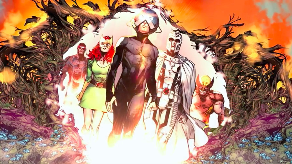 Marvel Comics X-Men walking through portal
