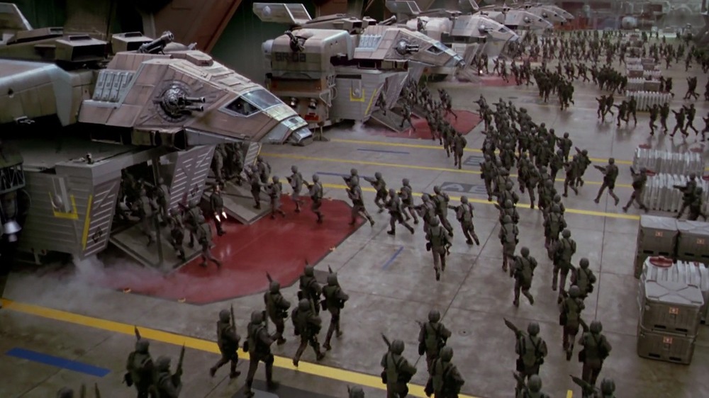 Soldiers boarding dropships