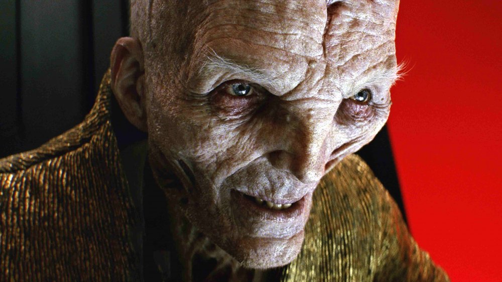 Andy Serkis as Supreme Leader Snoke in The Last Jedi