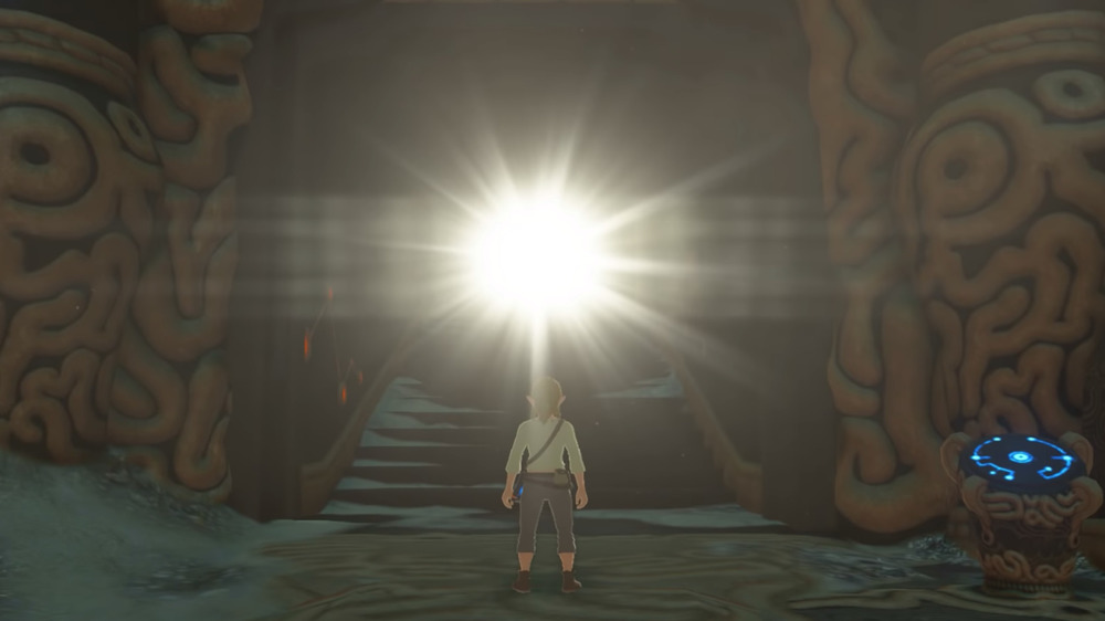 Link leaves the Shrine of Resurrection