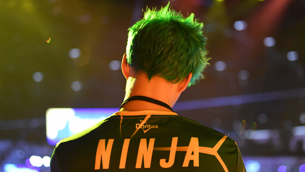A view of the back of Ninja's jersey during his participation in the 2018 Doritos Cup