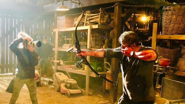Sylvester Stallone on set of Rambo V